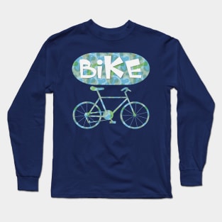 Patterned Bicycle Text Long Sleeve T-Shirt